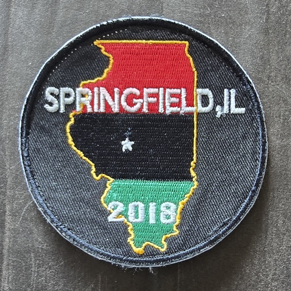 BIKER ROUND UP Springfield, IL 2018 Embroidered Patch BLACK HD RIDERS